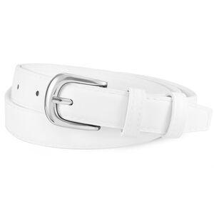 2284 Casual Leather Thin Belt For Women Fashion Ladies Waist Dress Belt